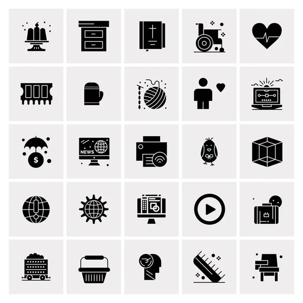 Σύνολο 25 Universal Business Icons Vector — Διανυσματικό Αρχείο