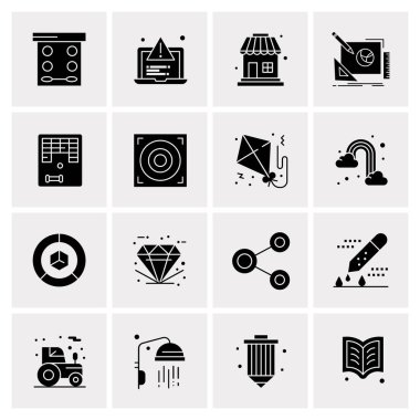 16 Evrensel İş Simgesi Vektörü