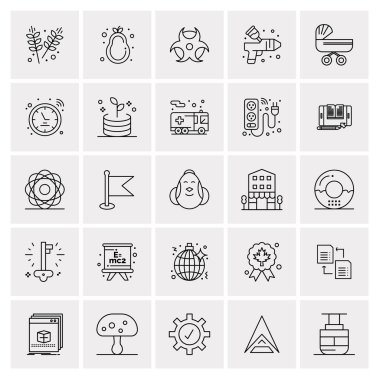 25 Evrensel İş Simgesi Vektörü Kümesi