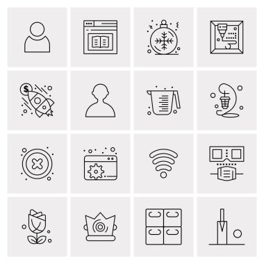 16 Evrensel İş Simgesi Vektörü