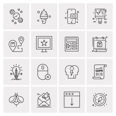 16 Evrensel Simge İş Vektörü