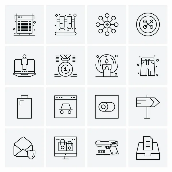 Set van 16 Universal Business Icons Vector — Stockvector