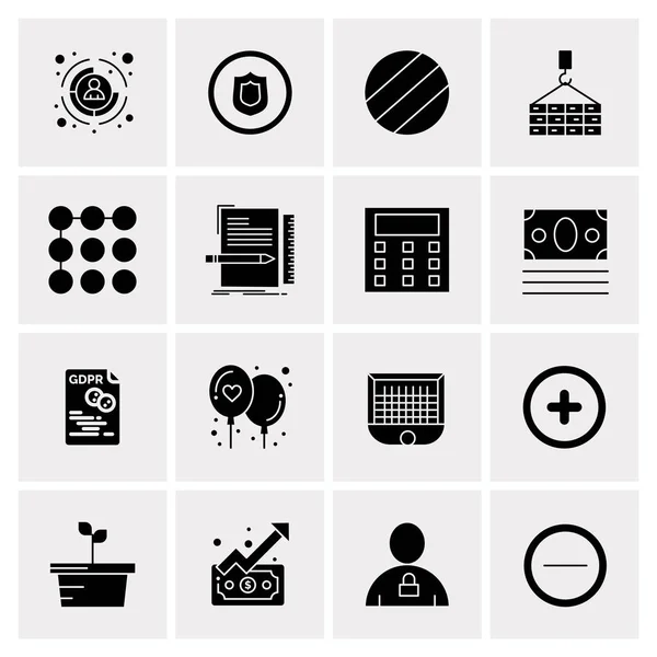 Conjunto de 16 iconos universales Vector de negocios — Vector de stock