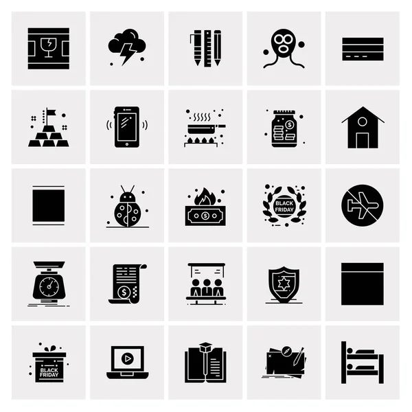 Set of 25 Universal Business Icons Vector — Stock Vector