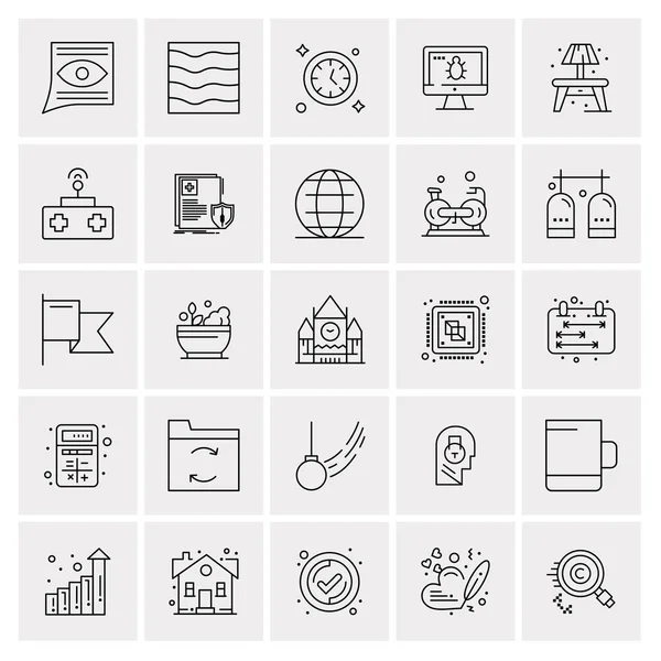 Σύνολο 25 Universal Business Icons Vector — Διανυσματικό Αρχείο