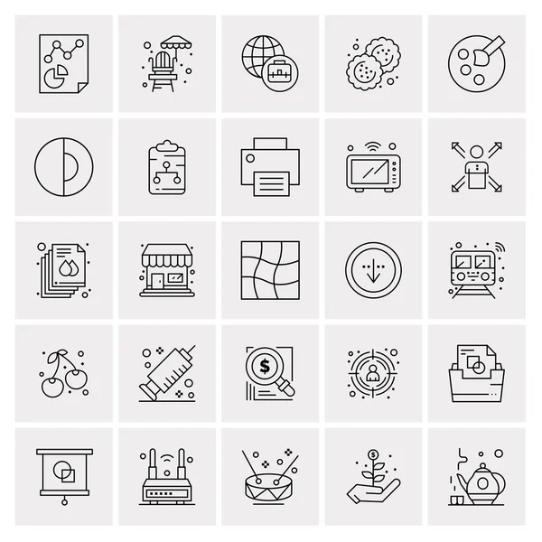 Σύνολο 25 Universal Business Icons Vector — Διανυσματικό Αρχείο