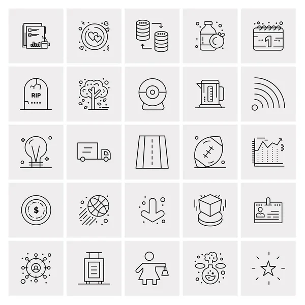 Set de 25 iconos de negocio universales Vector — Archivo Imágenes Vectoriales