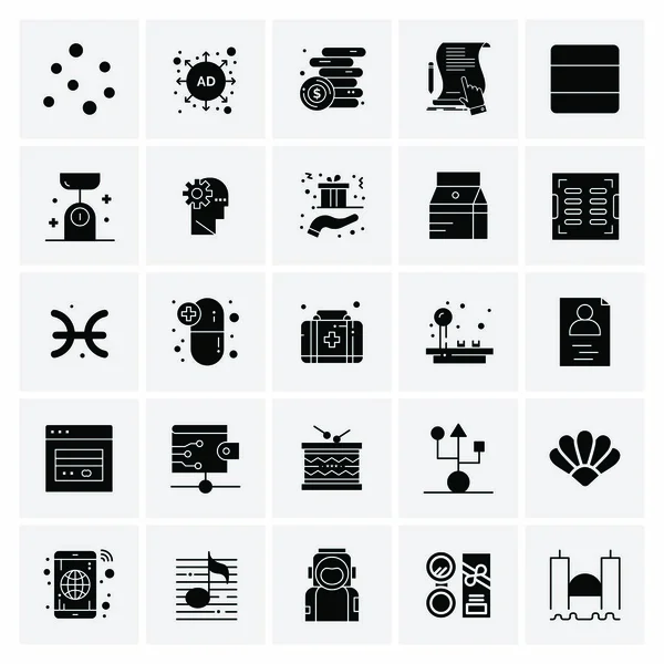 Set de 25 iconos de negocio universales Vector — Vector de stock