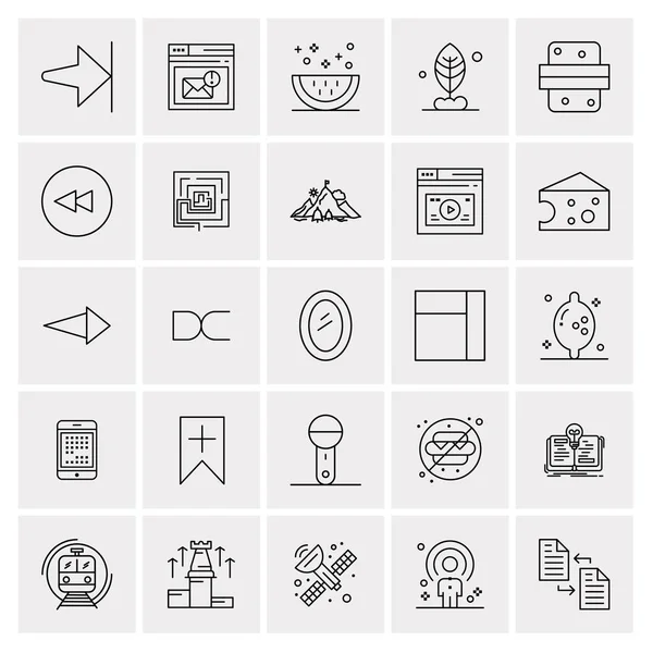 Set of 25 Universal Business Icons Vector — Stock Vector