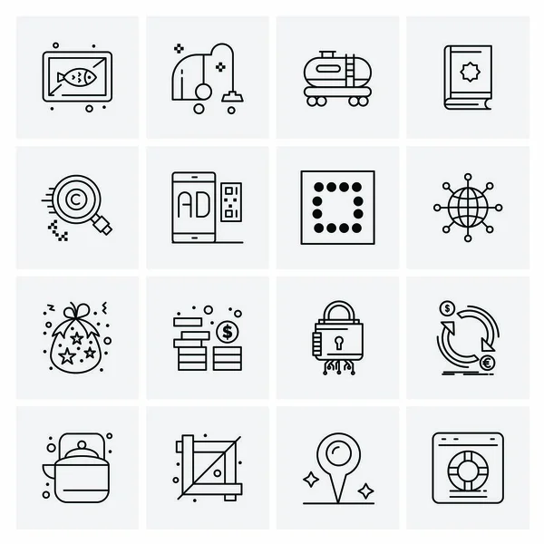 Σύνολο 16 Universal Icons Business Vector — Διανυσματικό Αρχείο