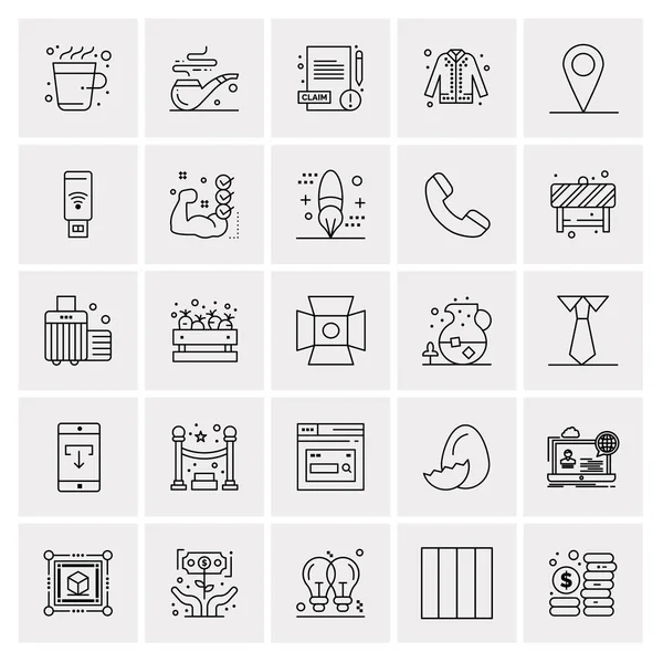 Σύνολο 25 Universal Business Icons Vector — Διανυσματικό Αρχείο