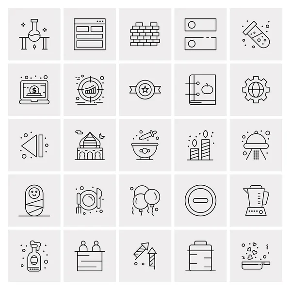 Set of 25 Universal Business Icons Vector — Stock Vector