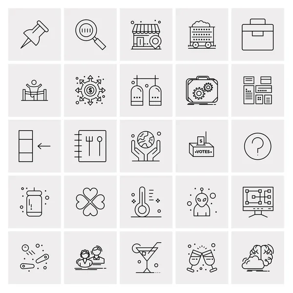 Σύνολο 25 Universal Business Icons Vector — Διανυσματικό Αρχείο