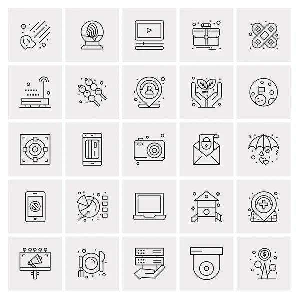 Set de 25 iconos de negocio universales Vector — Vector de stock