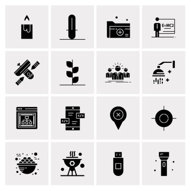 16 Evrensel Simge İş Vektörü