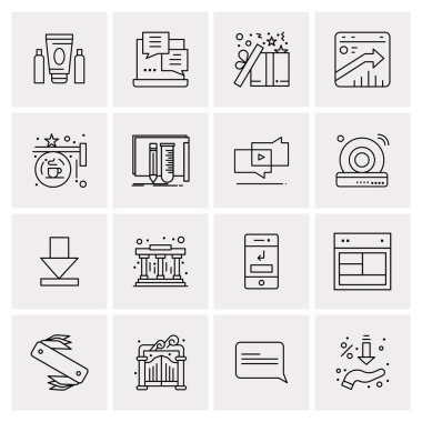 16 Evrensel Simge İş Vektörü