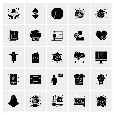 25 Evrensel İş Simgesi Vektörü Kümesi