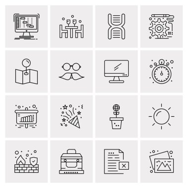 16 Evrensel İş Simgesi Vektörü