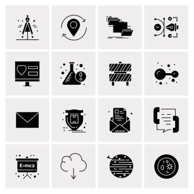 16 Evrensel İş Simgesi Vektörü