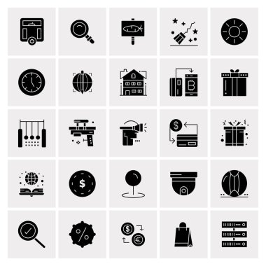 25 Evrensel İş Simgesi Vektörü Kümesi