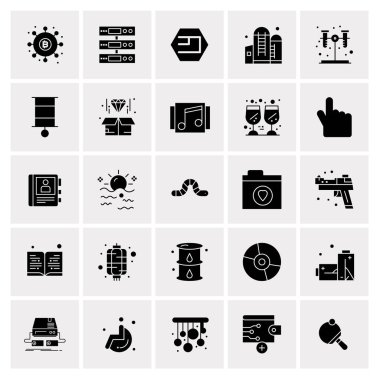 25 Evrensel İş Simgesi Vektörü Kümesi