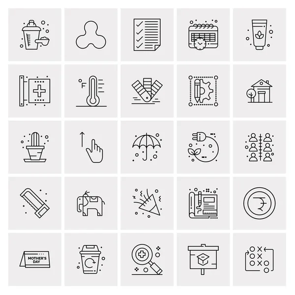 Set de 25 iconos de negocio universales Vector — Vector de stock