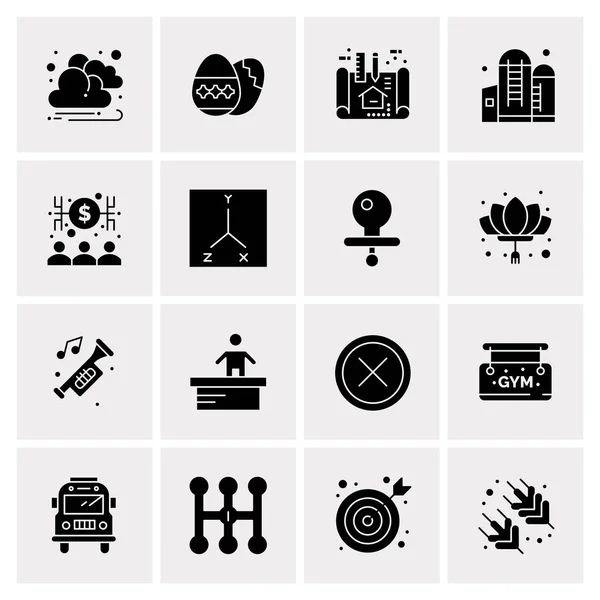 Set van 16 Universal Business Icons Vector — Stockvector