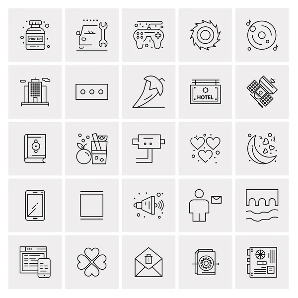 25 Evrensel İş Simgesi Vektörü Kümesi