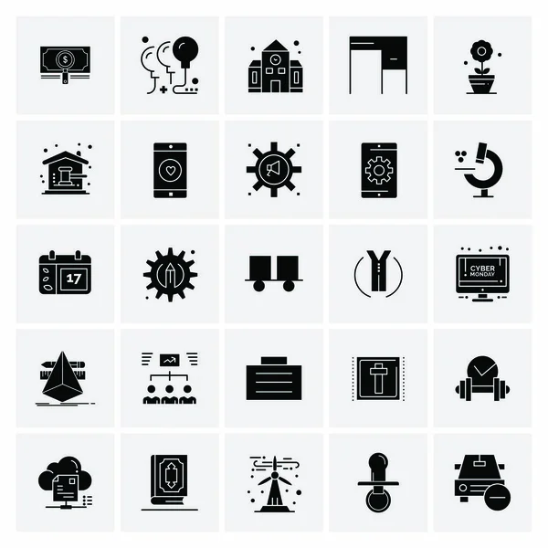 Set of 25 Universal Business Icons Vector — Stock Vector