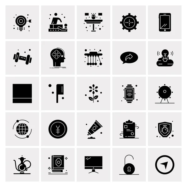 Set of 25 Universal Business Icons Vector — Stockový vektor