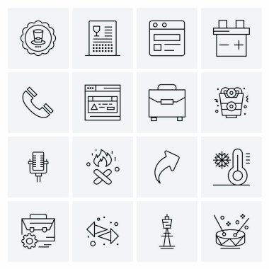 16 Evrensel Simge İş Vektörü