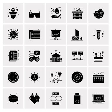 25 Evrensel İş Simgesi Vektörü Kümesi