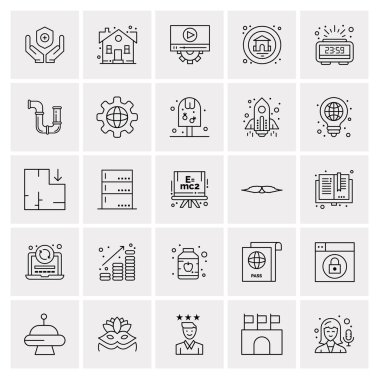 25 Evrensel İş Simgesi Vektörü Kümesi