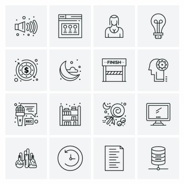 16 Evrensel Simge İş Vektörü