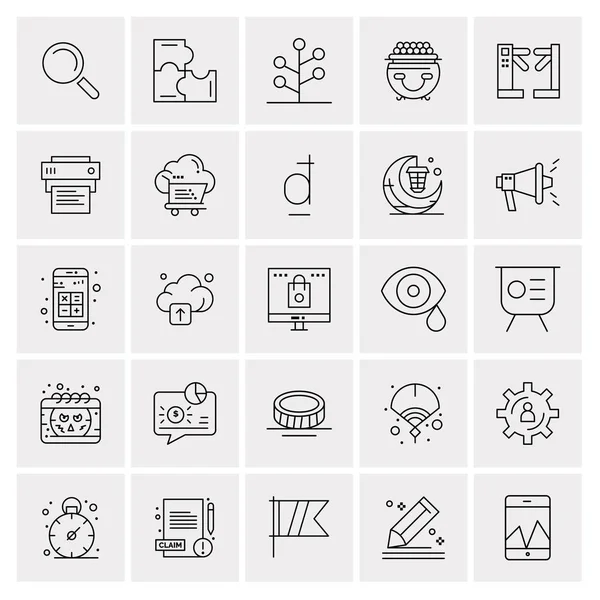 Set de 25 iconos de negocio universales Vector — Vector de stock