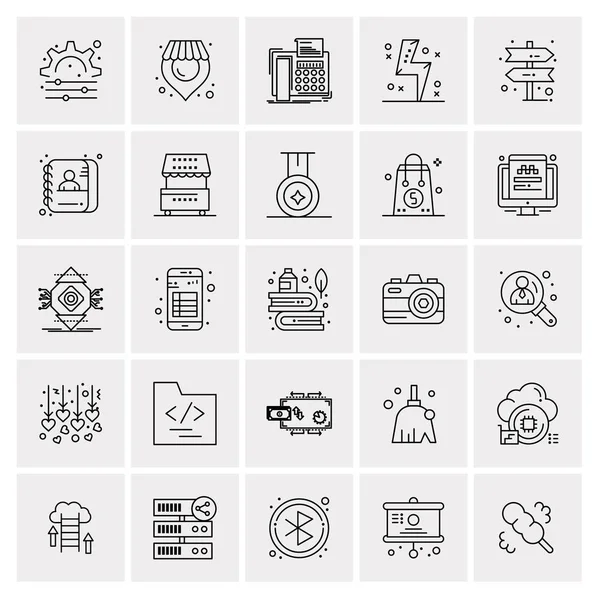 Set of 25 Universal Business Icons Vector — Stockový vektor