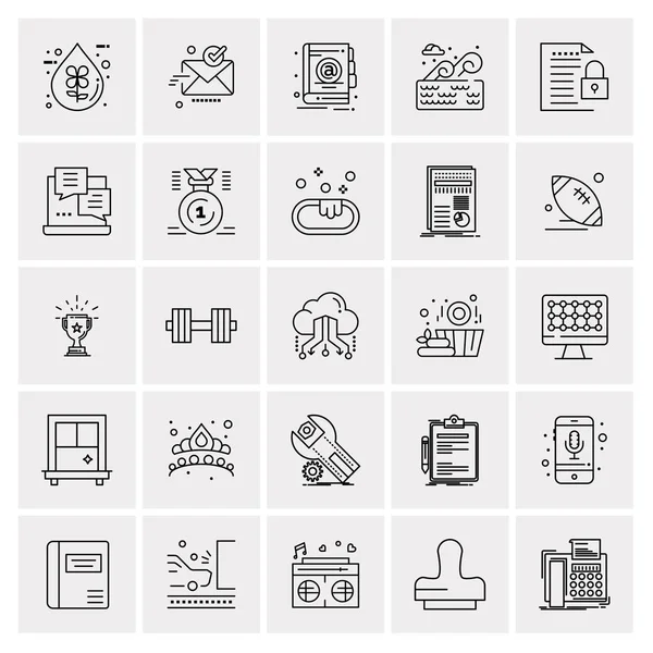 Set of 25 Universal Business Icons Vector — Stock Vector