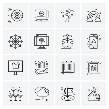 16 Evrensel Simge İş Vektörü