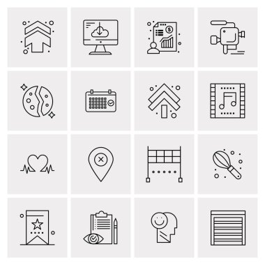 16 Evrensel İş Simgesi Vektörü