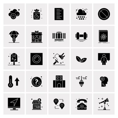 25 Evrensel İş Simgesi Vektörü Kümesi