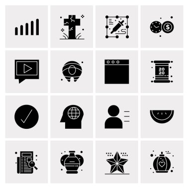 16 Evrensel İş Simgesi Vektörü