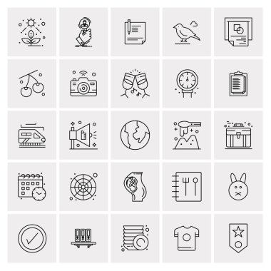 25 Evrensel İş Simgesi Vektörü Kümesi