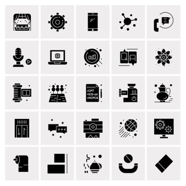 25 Evrensel İş Simgesi Vektörü Kümesi