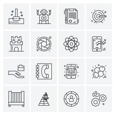 16 Evrensel Simge İş Vektörü