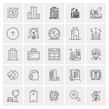 25 Evrensel İş Simgesi Vektörü Kümesi