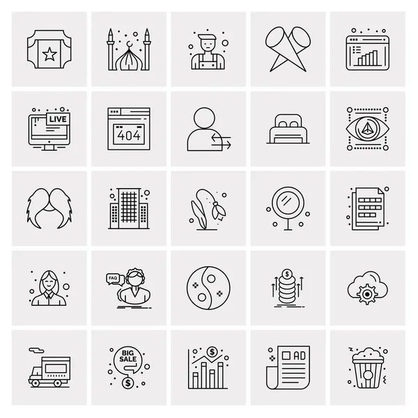 Set de 25 iconos de negocio universales Vector — Vector de stock