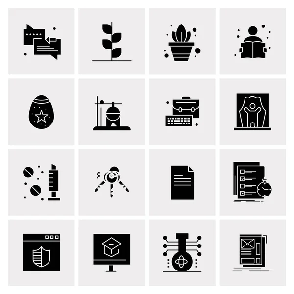 Conjunto de 16 iconos universales Vector de negocios — Vector de stock