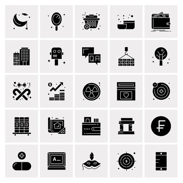 Set of 25 Universal Business Icons Vector — Stock Vector