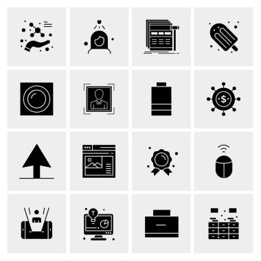 16 Evrensel İş Simgesi Vektörü