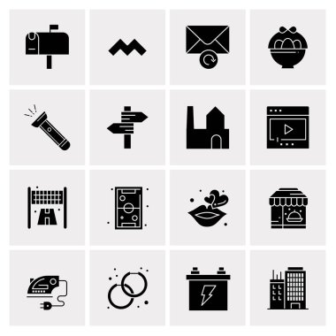 16 Evrensel İş Simgesi Vektörü